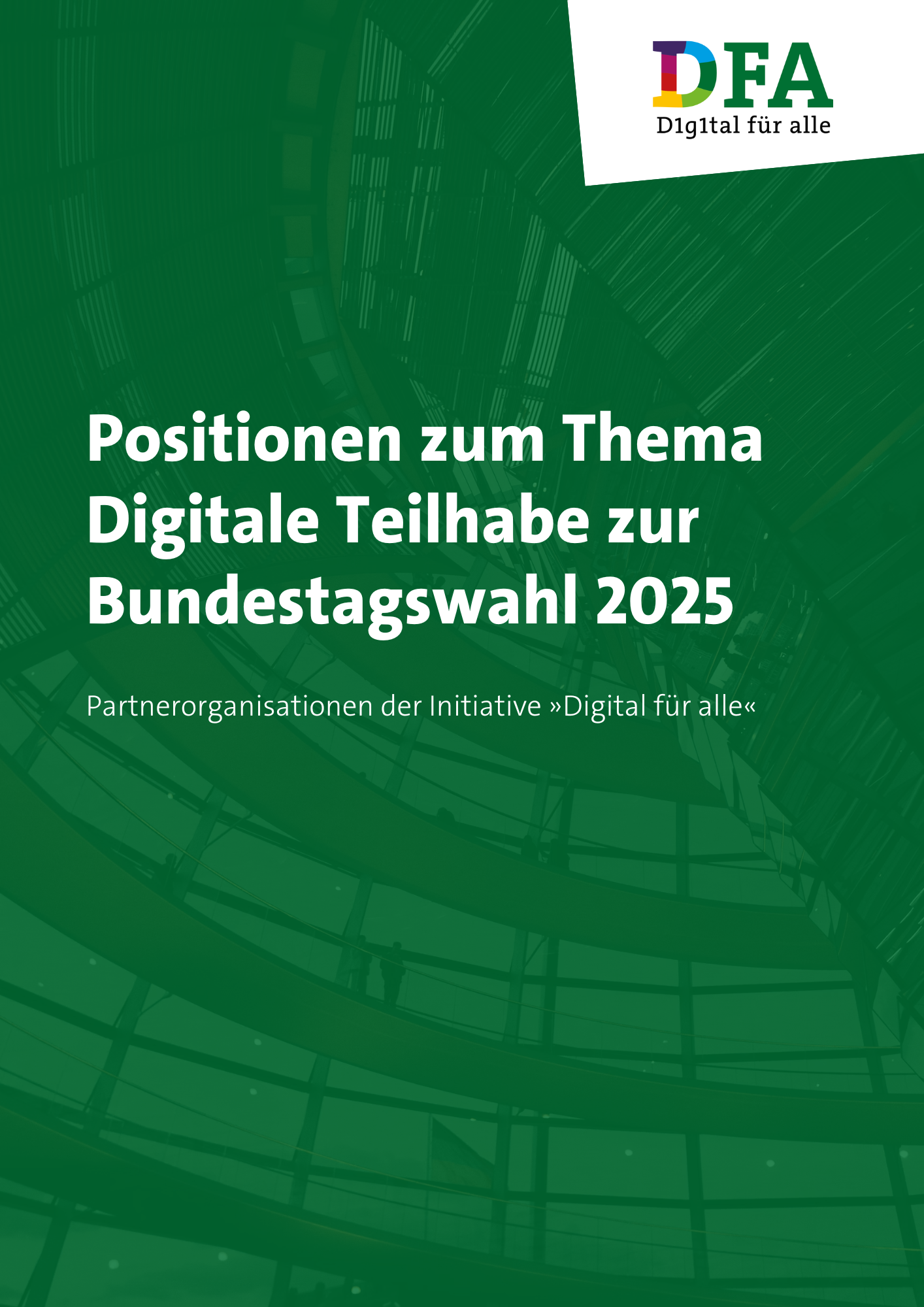 Titelbild der Positionssammlung zum Thema digitale Teilhabe zur Bundestagswahl 2025