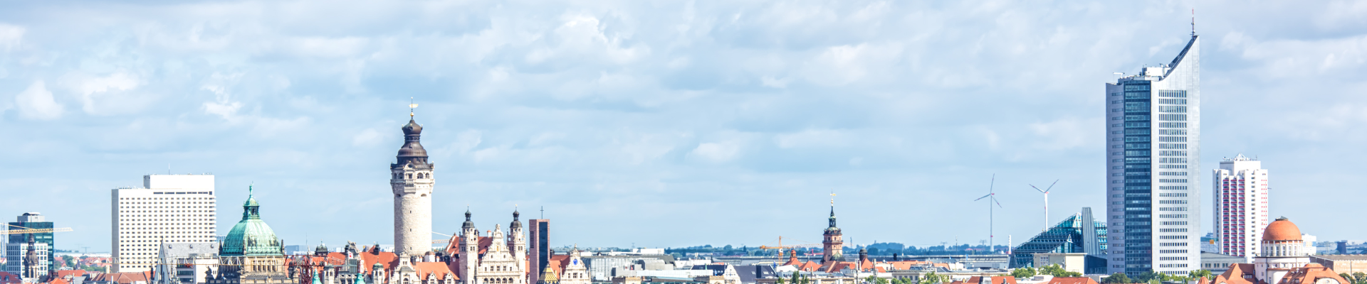 Die Stadt Leipzig von oben.