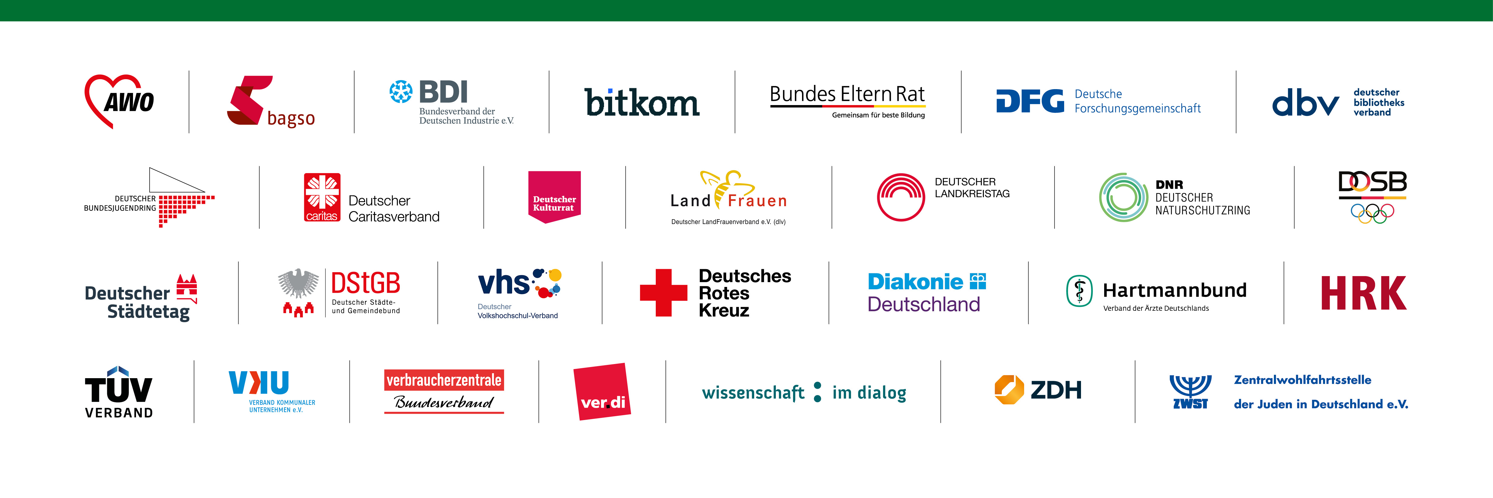 Logos der Partnerorganisationen "Digital für alle"