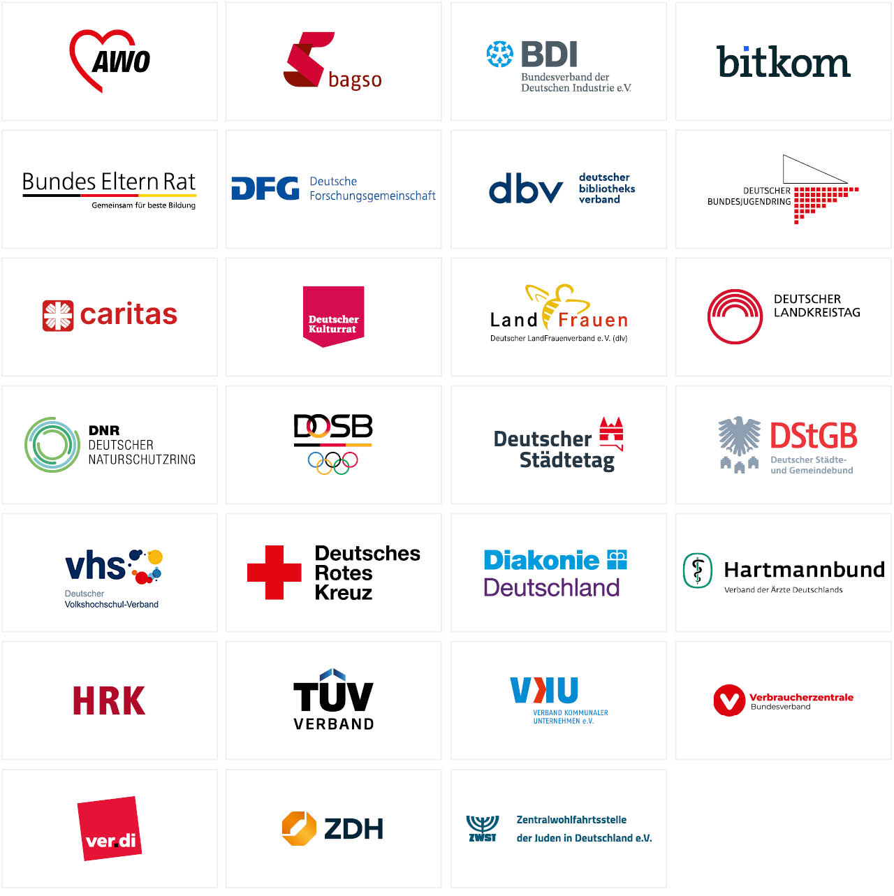 Logoübersicht der Mitglieder der Initiative "Digital für alle"Logoübersicht der Mitglieder der Initiative "Digital für alle"