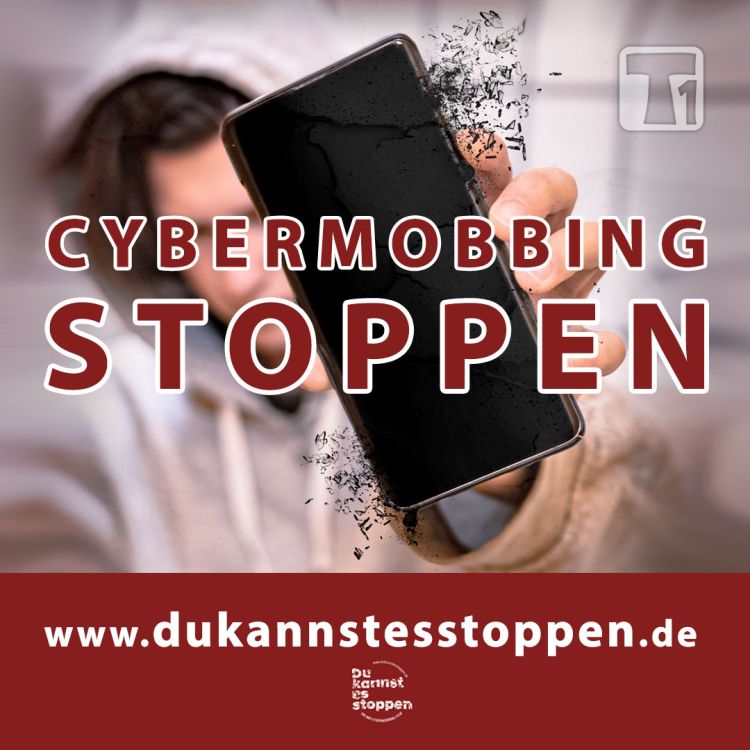 Cybermobbing Stoppen Text, mit Link zur Webseite www.dukannstesstoppen.de