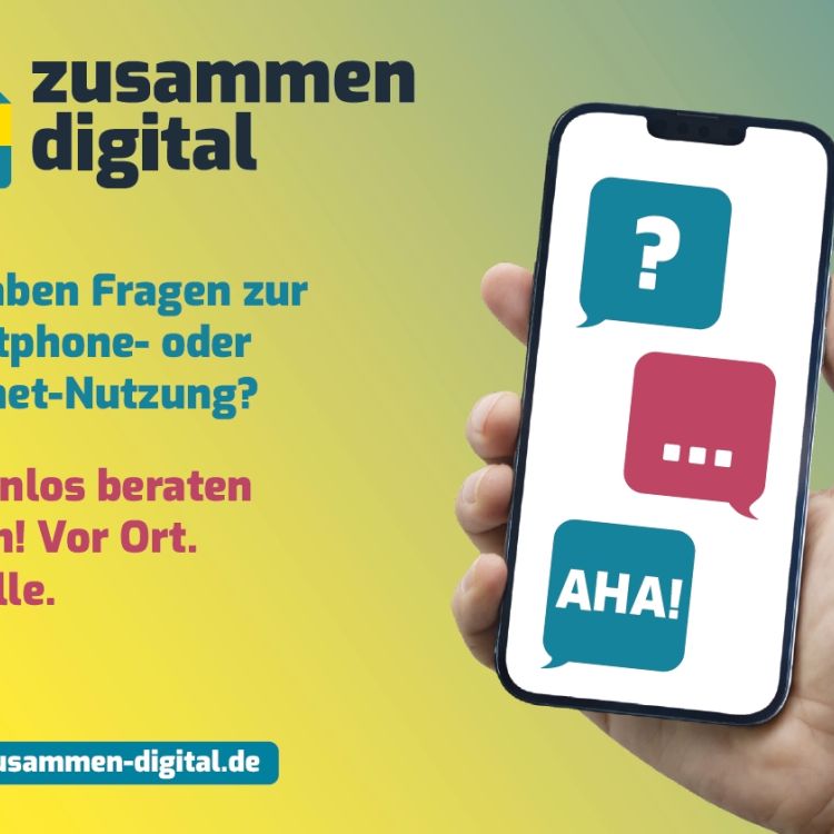 Infografik zum "zusammen digital"-Programm.