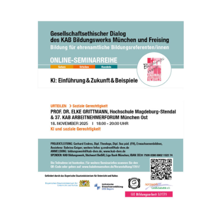 Flyer der Veranstaltungsreihe "BieBir: Gesellschaftsethischer Dialog "